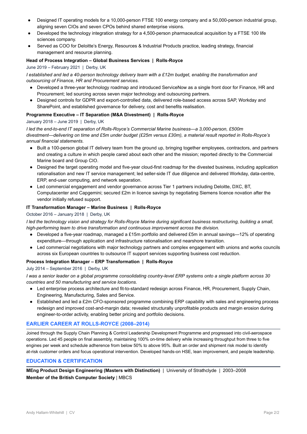 CV page 2 of 2